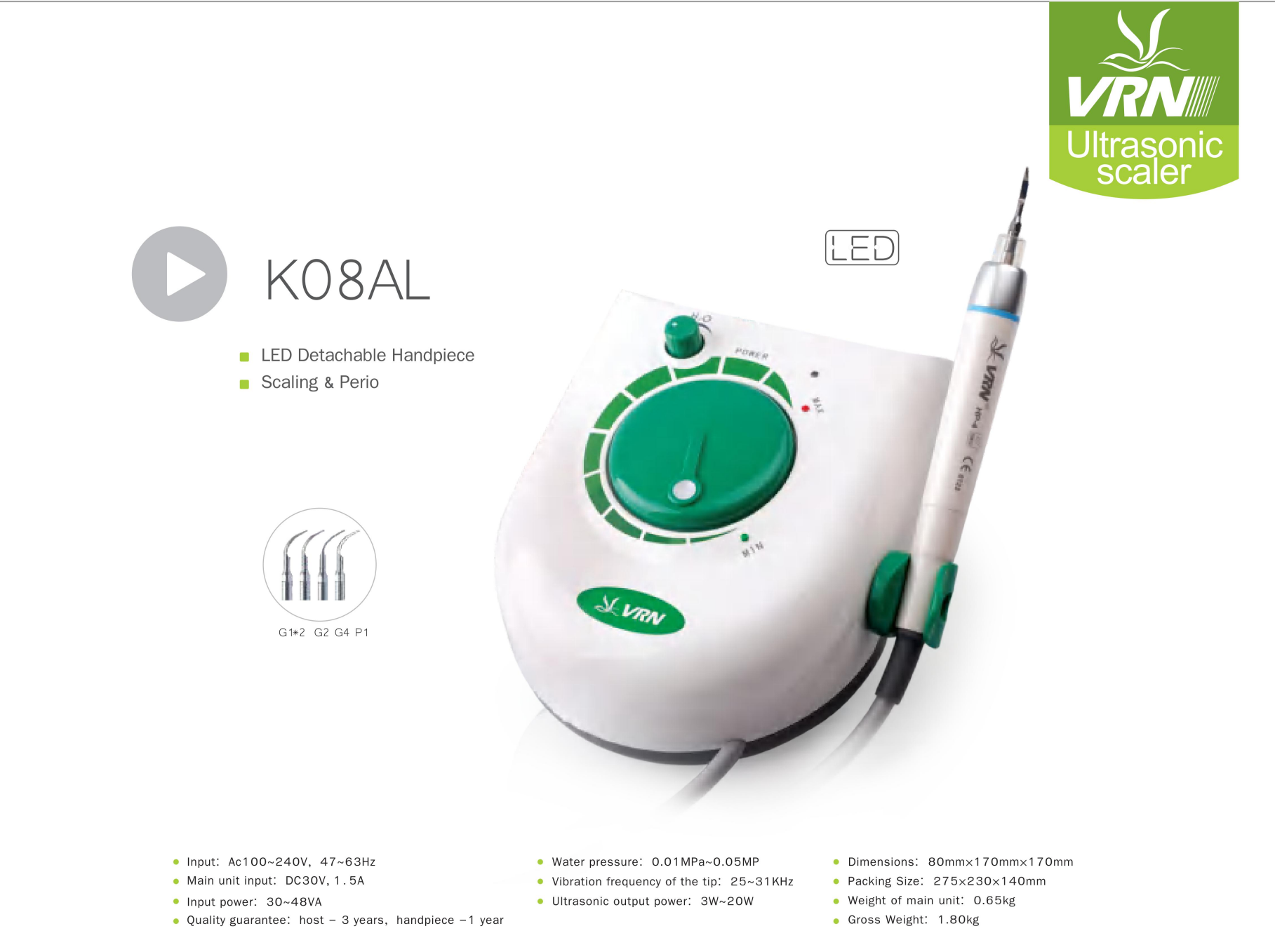 Ultrasonic Scaler-K-08A (LED)